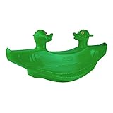 Gangorra Infantil Dupla Freso Patinho Brinquedo Ergonômico Plástico Rotomoldado Aditivo UV Resistente Atóxico Cor Verde