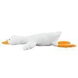 Ganso De Pelúcia Pato Branco Deitado 50Cms