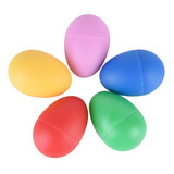 Ganza 5 Ovinho Colorido Chocalho Shaker Eggs Musicalização