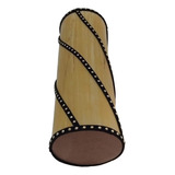 Ganzá Bambu Indigena Xamânico Couro Percussão Chocalho