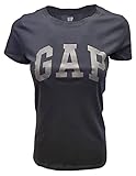 Gap Factory Camiseta Feminina Com Logotipo Preto Logotipo Cinza G