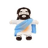 Garende Boneco Jesus Musical Para Lembranças De Natal Azul