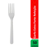 Garfo Refeicao Master Ref Branco Descartável Pc C 50 Uni