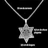 Gargantilha Colar Corrente Com Pingente Estrela De Davi