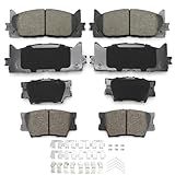 Gariqe D1212 D1222 Conjunto De Pastilhas De Freio A Disco Dianteiro Traseiro De Cerâmica Compatível Com TOYOTA Camry 2007 2017 2008 2018 TOYOTA Avalon LEXUS ES300h 2013 2018 LEXUS ES350 2007 2018