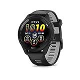 Garmin Smartwatch De Corrida Forerunner 265 Visor AMOLED Colorido Métricas De Treinamento E Informações De Recuperação Preto E Cinza Claro
