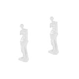 Garneck 2 Peças De Ornamento De Resina Antiga Estatueta De Estátua Romana Humana Estátua De Busto Resina Escultura Gesso Retratos Escritório Coleção De Escultura Deusa Gesso Branco