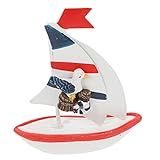 Garneck Modelo De Vela Decorações Do Oceano Miniaturas Piratas Figura Navios à Vela Figura Náutico Veleiro Estatueta De Vela Modelo De Escultura De Vela Modelo De Barco Mediterrâneo Kit MDF
