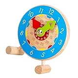 Garneck Relógio De Ensino Relógio Infantil Aprendendo Brinquedo Educativo Relógio Brinquedo Do Relógio Crianças Aprendendo Relógio Bloco Digital Livro Didático Carta Pré Escola De Madeira
