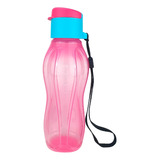 Garrafa 310 Ml Eco Tupper Cabe Na Bolsa Lancheira Mochila Cor Rosa Glace