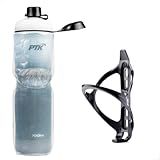 Garrafa Água 700ml Térmica Squeeze Caramanhola Preto - Suporte Bike