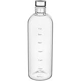 GARRAFA ÁGUA SUCO HOME CO COM TAMPA VIDRO 1L 26x8x8cm TRANSPARENTE