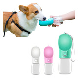 Garrafa Bebedouro Portátil P Cachorro Passeio Viagem Luxo Cor Rosa