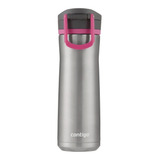 Garrafa Bike Squeeze Água Gelada Por 24h Térmica Inox Top Cor Rosa