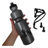 Garrafa Caramanhola Squeeze Bicicleta 750ml Preta Cinza