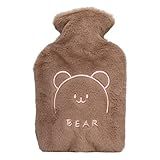 Garrafa De água Quente Uplory Com Linda Capa De Pelúcia Removível Bolsa De água De 1 Litro Saco De água Quente Anti Escaldadura De PVC Espessado Para Manter As Mãos E Os Pés 1 