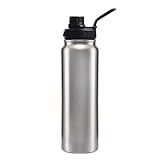 Garrafa De Água Térmica Garrafinha Em Aço Inox Antivazamento Com Infusor 750ml Cinza