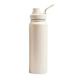 Garrafa De Água Térmica Garrafinha Em Aço Inox Antivazamento Com Infusor 750ml Garrafa Térmica Inox Bege 