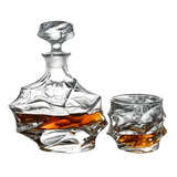 Garrafa Decanter Whisky Licoreira Conjunto Com 6 Copos