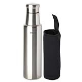 Garrafa Grande Inox 1 Litro Premium Com Capa Neoprene Para Água Academia Trabalho Esportes Fitness Home Office SHOP ZIN GO