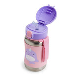 Garrafa Infantil Aço Inox Com Canudo Zoo Narval Skip Hop 