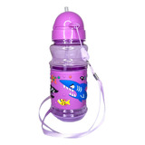 Garrafa Infantil De 400ml Diversão Em Cada Gole Cor Roxo Tubarão