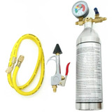 Garrafa Injetora Flush Limpeza Refrigeração 141b C Manômetro