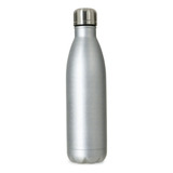 Garrafa Inox 750ml Academia Caminhada Squeeze Diversas Cores Cor Prata