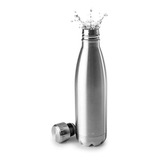 Garrafa Inox Squeeze Água Gelada Caminhada Academia 500 Ml Cor Prata