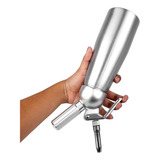 Garrafa Sifão Chantilly 1l Prata 3 Bicos Inox