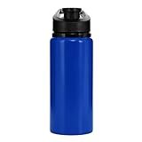 Garrafa Squeeze 600ml Alumínio Fitness Água Academia Esporte Escritório Cores Diversas AZUL 