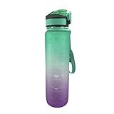 Garrafa Squeeze De Água Para Academia 1L Fitness TIE DYE Verde