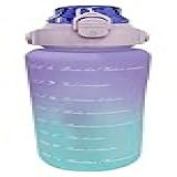 Garrafa Squeeze De Água Para Academia 2litros Fitness Motivacional TIE DYE Cores Com Adesivos Para Personalizar Gradiente Roxo Verde 