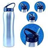 Garrafa Squeeze Garrafa De Agua Squeeze Garrafa De Academia Inox 750 Ml DT1119 Garrafa Com Canudo Livre De BPA Garantindo Uma Bebida Saudável Perfeita Para Levar Para A Academia E Caminhadas