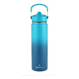 Garrafa Straw Flask 650ml Ocean Blue