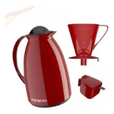 Garrafa Térmica 650ml Coador Suporte Porta Filtro Açucareiro