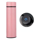 Garrafa Térmica Água Café Led Display Inox Com Termômetro Cor Rosa