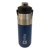 Garrafa Térmica Bike Trilha Camping Isomax 750ml Ntk C alça Cor Azul
