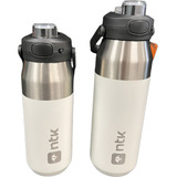 Garrafa Térmica Bike Trilha Camping Isomax 750ml Ntk C alça Cor Branco