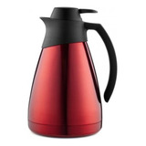 Garrafa Térmica Bule Acolher 100 Inox 1l Sanremo Café Chá Cor Vermelho