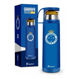 Garrafa Térmica Com Tampa Caneca Cruzeiro Oficial Torcedor