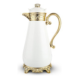 Garrafa Termica De Café De Chá Agua Luxuosa De Mesa Branca Cor Jasmine