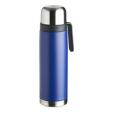 Garrafa Térmica Inox 1 Litro Inquebrável Com Alça Reforçada Cor Azul