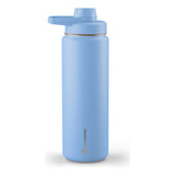 Garrafa Térmica Inox 500ml Base Emborrachada Cor Lilás Lavanda Goldentec