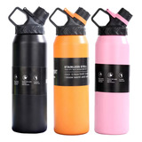 Garrafa Térmica Inox Squeeze D Academia Água 1 Litro Vedação