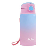 Garrafa Térmica Parede Dupla Com Canudo Silicone Buba 400 Ml