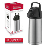 Garrafa Térmica Quente E Fria 1 9 Litros Aço Inox Hauskraft Cor Cinza
