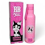 Garrafa Térmica Rebecca Bonbon Squeeze Menina 500ml Cantil Escola Academia -Rosa-