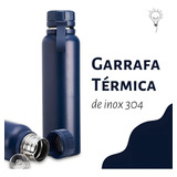 Garrafa Térmica Squeeze Academia Quente Frio Inox 1 Litro Cor Preto