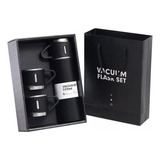 Garrafa Térmica Vacuum 500ml Para Café Leite Chá 3 Xícaras Cor Preta